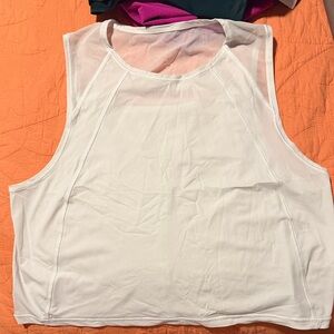 Lululemon Chic White Sleeveless Muscle Tee